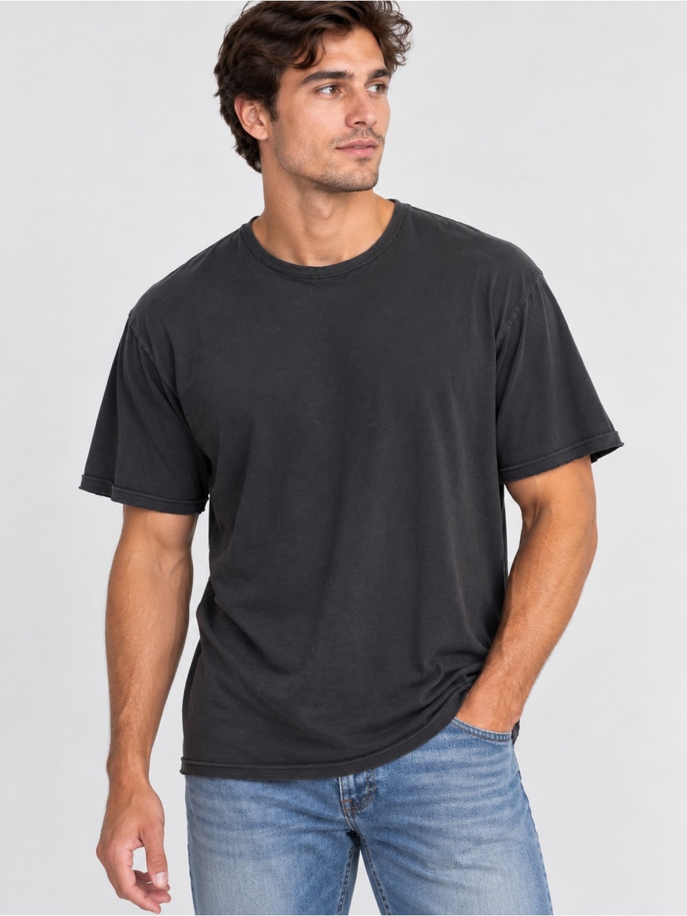 rag & bone Men’s Vintage Black Raw Edge T-Shirt XL NWOT